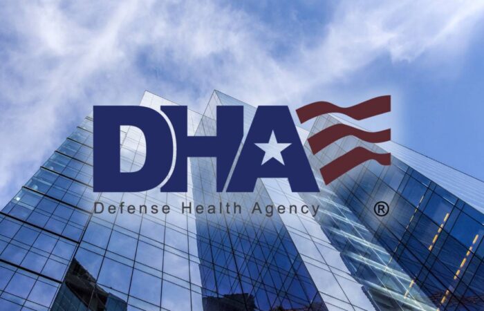 DHA Logo Overlaid on Cityscape