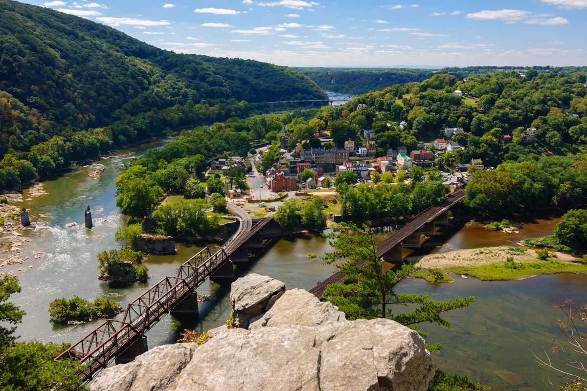 Photo of Harpers Ferry from above