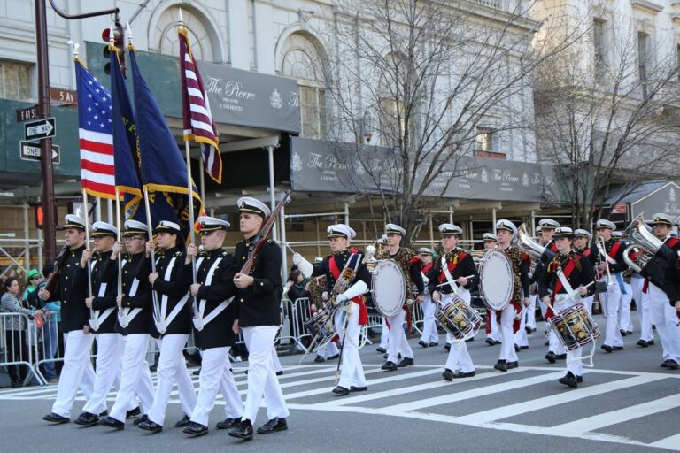 Photo of USMMA marching in a parade