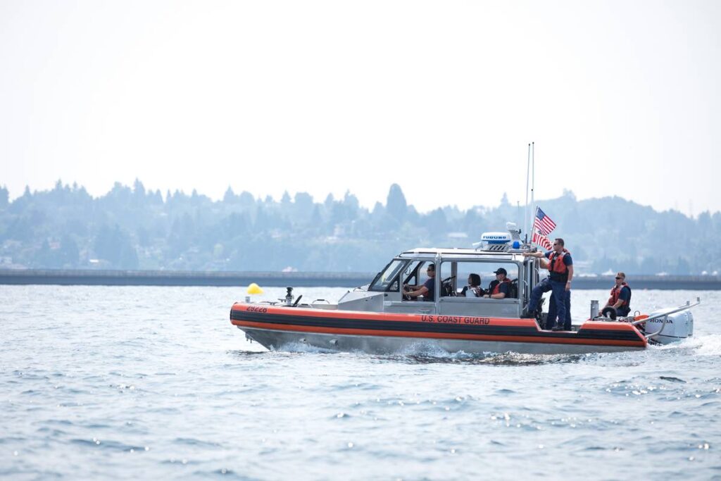 U.S. Coast Guard vessel on the water