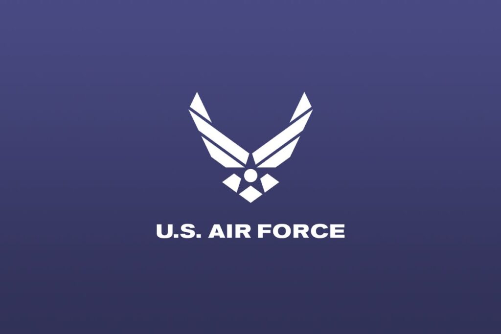 U.S. Air Force Logo on a dark blue background