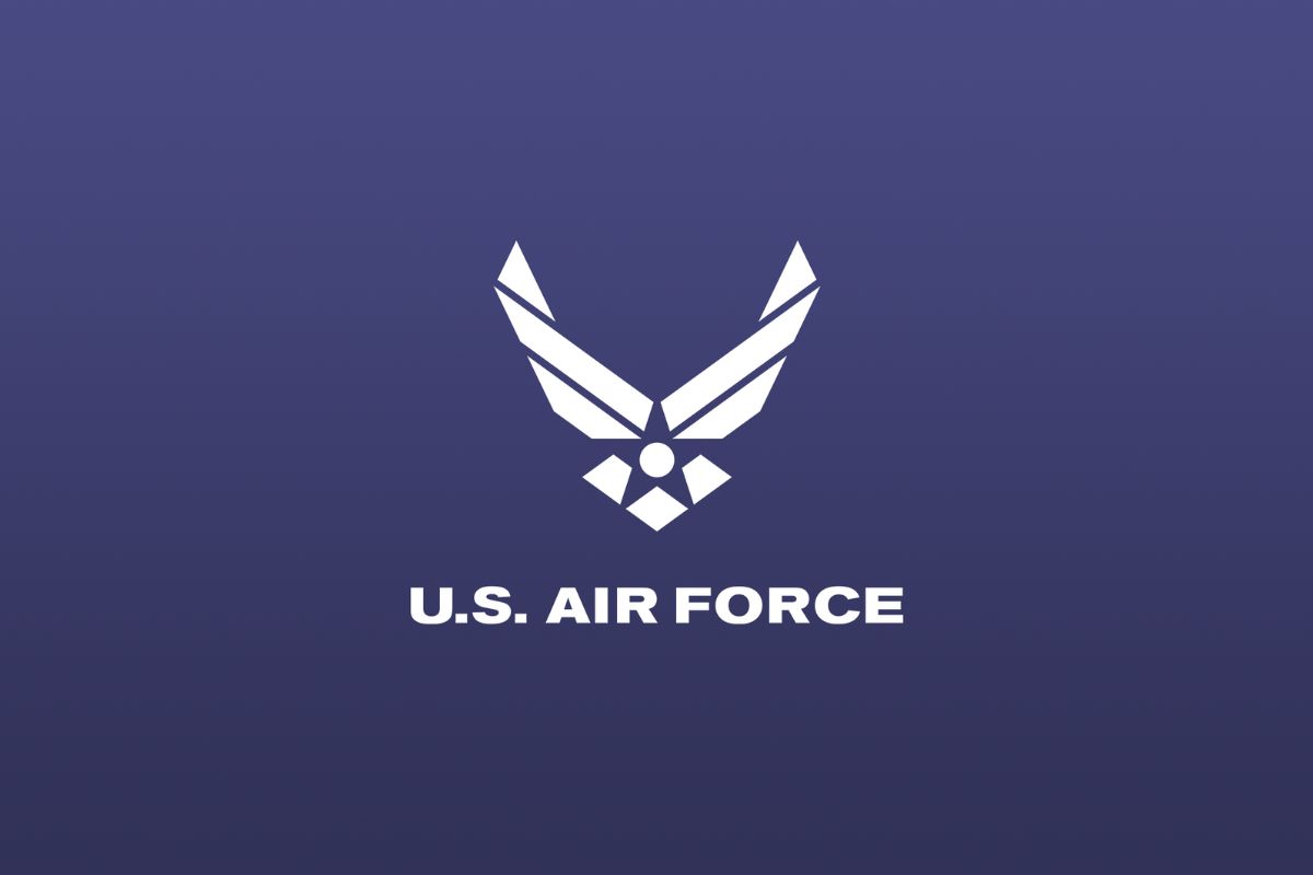 U.S. Air Force Logo on a dark blue background