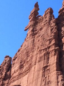 Mary on top of Ancient Art in Moab, Utah