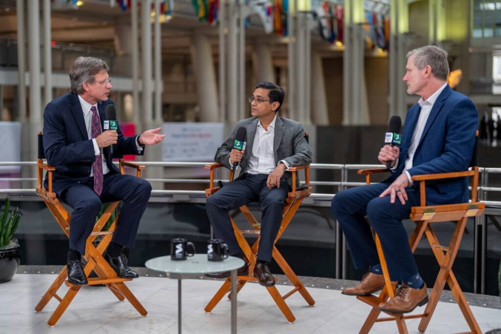 Todd Schwartzrock interviewing Chandan Mukhopadhyay, President of Synergy