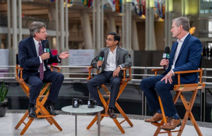 Todd Schwartzrock interviewing Chandan Mukhopadhyay, President of Synergy